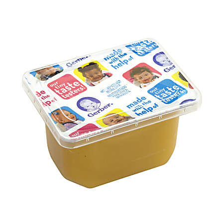 Gerber 2nd Foods Apple Baby Food 4 Oz 2 Tubs Per Pack Box Of 8 Packs Office Depot