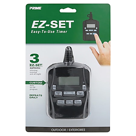 Prime EZ-Set 2-Outlet 24-Hour Digital Outdoor Timer, Beige, TNODP23