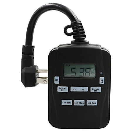 Prime EZ Set 2 Outlet 24 Hour Digital Outdoor Timer Beige
