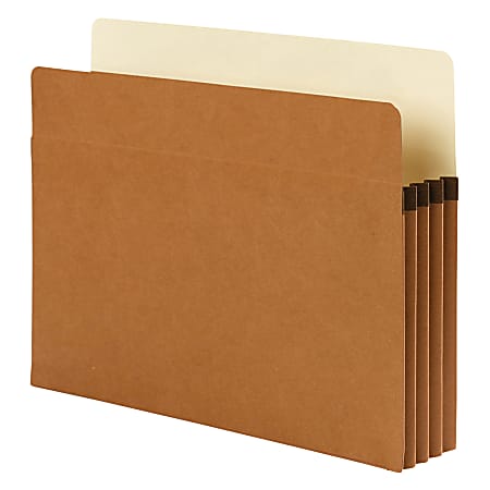 Smead® SuperTab® File Pockets, Letter Size, 3 1/2" Expansion, 30% Recycled, Redrope, Box Of 25