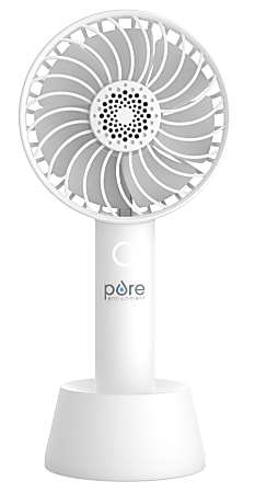 Pure Enrichment® PureBreeze™ Personal Handheld Fan With Base, White