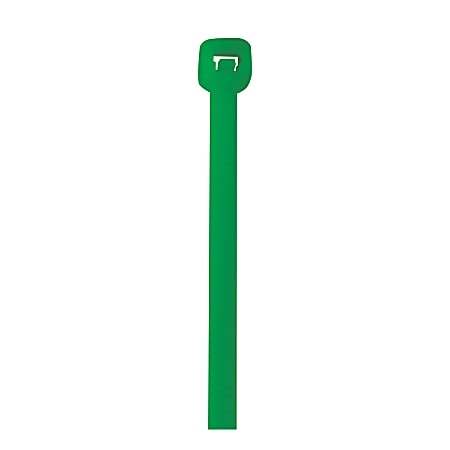 Partners Brand Colored Cable Ties, 50 Lb, 11", Green, Case Of 1,000 Ties