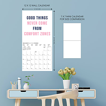 2027 Graphique Inspirational Monthly Wall Calendar 12 x 12 Girls with ...