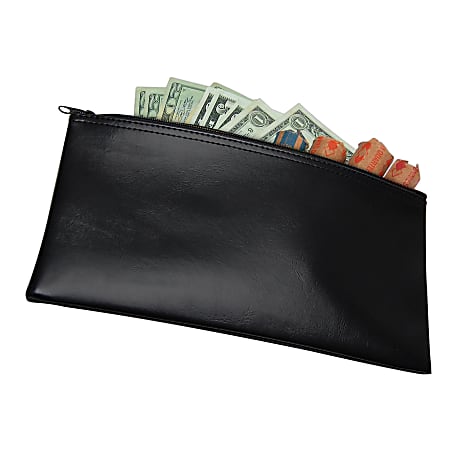 Zipper Top Wallet, Black