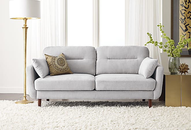 Serta® Sierra Collection Loveseat, Smoke Gray/Chestnut