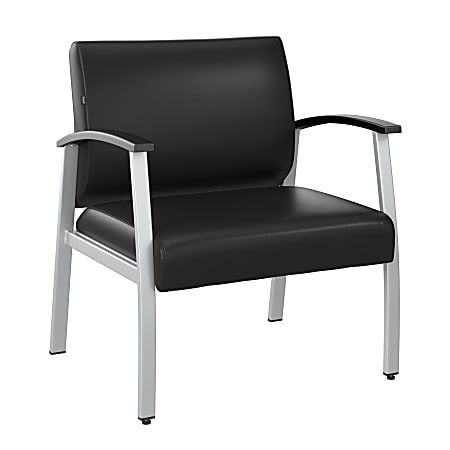 Bush Business Furniture Arrive Bariatric Waiting Room Guest Chair With Arms, Black, Standard Delivery
