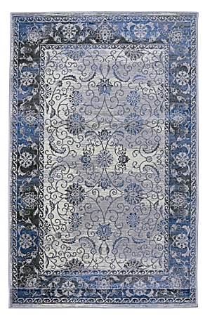 Linon Paramount Area Rug, 8' x 10', Isfahan Gray/Charcoal