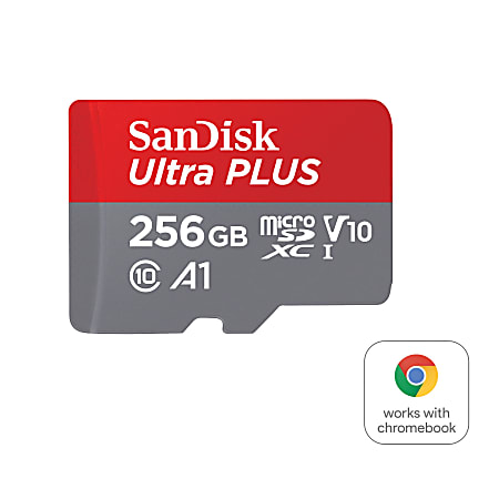 SanDisk Ultra PLUS microSDXC UHS I card for Chromebook 256GB