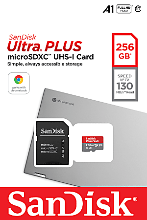 SanDisk Ultra PLUS microSDXC UHS I card for Chromebook 256GB