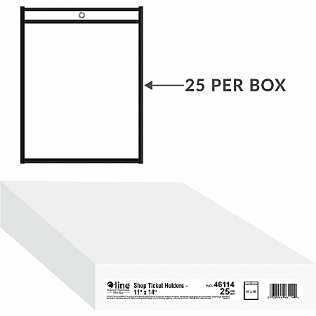 Accept 17枚纏め売り C Line Stitched Vinyl Shop Ticket Holders 11 x 14 Clear Box Of 25