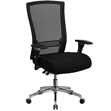Flash Furniture HERCULES Series 24/7 Intensive-Use Ergonomic High-Back Executive Multifunction Office Chair, Black Fabric/Gray - GOWY85H