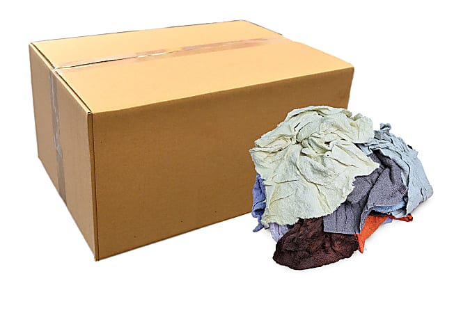 Pro-Clean Basics Terry Rags, Assorted Sizes, Assorted Colors, 15-Lb Box