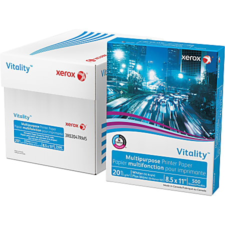 Xerox® Vitality™ Printer & Copy Paper, White, Letter