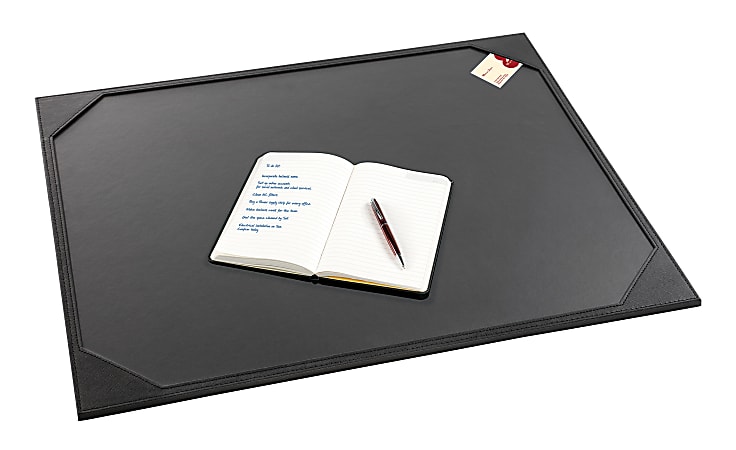 Realspace™ Modern Classic Desk Pad, 19" x 24", Black