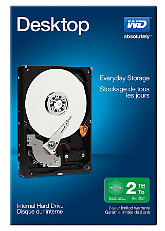 WD Mainstream 2TB Internal Hard Drive For Desktops, 64MB Cache, SATA/600