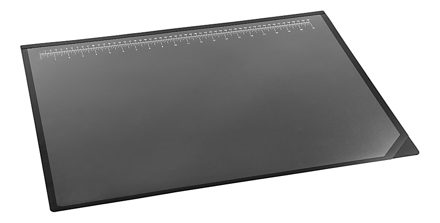 Realspace&trade; Tab Lift-Top Desk Pad, 19" x 24", Black/Clear