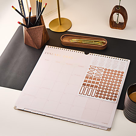 2026 Happy Planner 12 Month Desk and Wall Calendar 12 12 x 13 12 Ivory ...