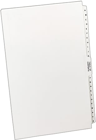 Avery Register Für Akten – 26 Reiter, 21,6 X 27,9 Cm, Weiß, Legal Ausstellung 1-25, Verstärkte Tabs