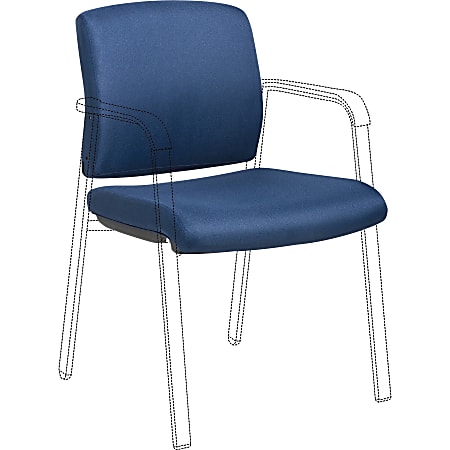Lorell Stackable Chair Upholstered Back/Seat Kit - Navy - 1 Each