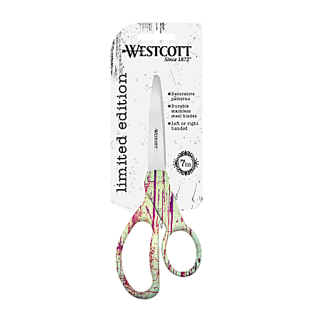 Westcott® Student Fun And Fashionable Scissors, 7", Pointed, Assorted Colors