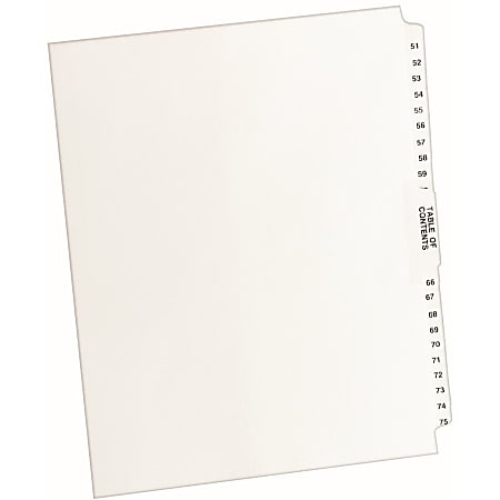 Avery Premium Collated Legal Dividers Avery Style Side Tab 51 75