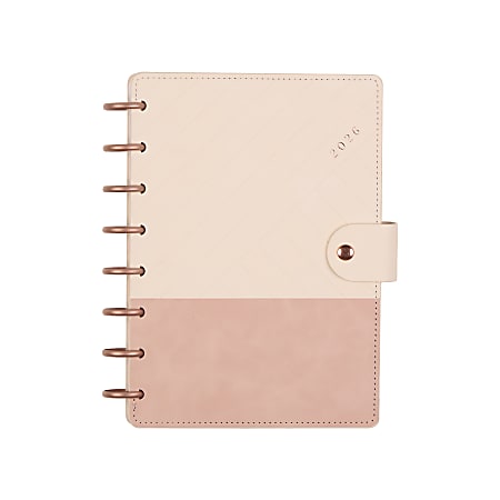 2026 Citrine Monthly/Weekly Small Disc Bound Planner, 5-3/4” x 8”, Ivory Diagonals, January To December, PD0124S007