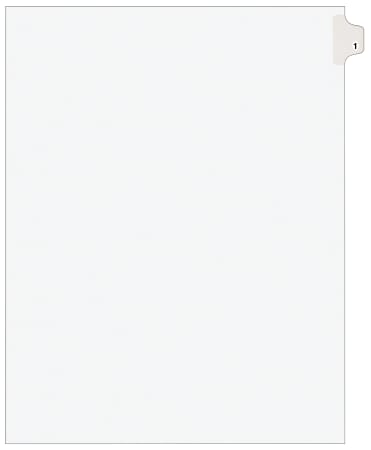 Avery&reg; Individual Legal Exhibit Dividers, Avery&reg; Style, #1, Side Tab, Letter Size, Pack Of 25