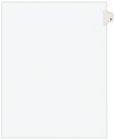 Avery&reg; Individual Legal Exhibit Dividers, Avery&reg; Style, #2, Side Tab, Letter Size, Pack Of 25