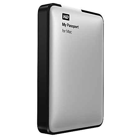 Western Digital® My Passport™ 500GB Portable External Hard Drive For Apple® Mac®, USB 3.0/2.0, Black/Silver