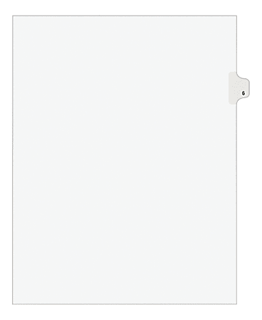 Avery® Individual Legal Dividers Avery® Style, Letter Size, Side Tab #6, Pack Of 25