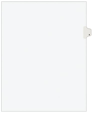 Avery® Individual Legal Dividers Avery® Style, Letter Size, Side Tab #7, Pack Of 25