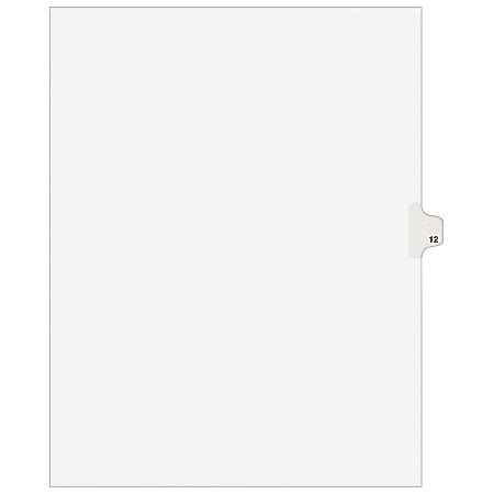 Avery® Individual Legal Dividers Avery® Style, Letter Size, Side Tab #12, Pack Of 25