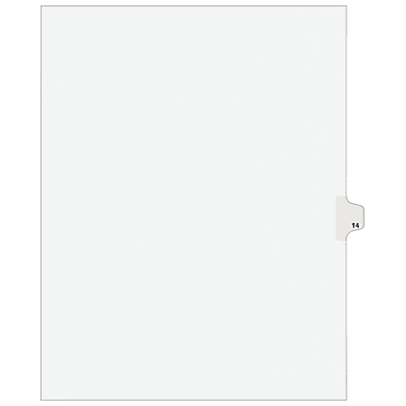 Avery® Individual Legal Dividers Avery® Style, Letter Size, Side Tab #14, White Dividers/White Tabs, Pack Of 25