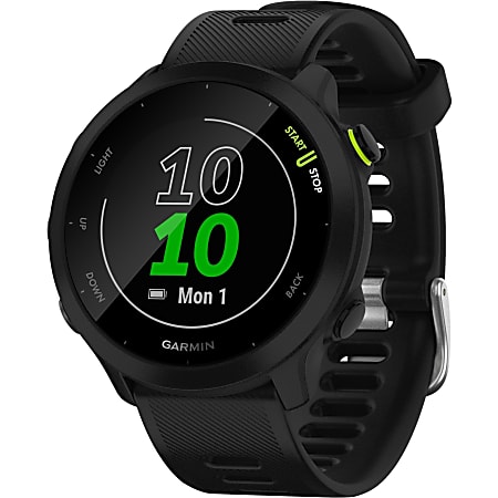 GARMIN Forerunner 55 腕時計(デジタル) Garmin Forerunner 55 Running Watch Black - Office Depot