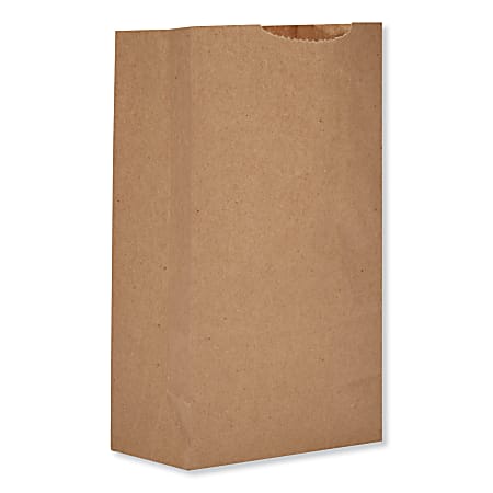General Grocery Paper Bags, 8-1/8”H x 4-1/16”W x 2-7/16”D, Kraft Brown, Bundle Of 250 Bags, Pack Of 2 Bundles