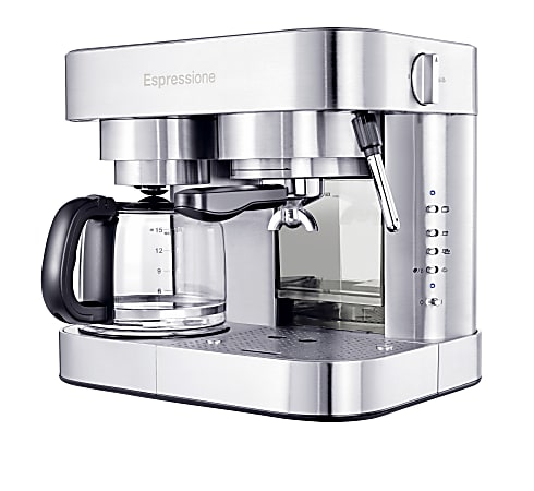  Espressione Combination Stainless Steel Espresso + Coffee Maker,  10 cups: Home & Kitchen