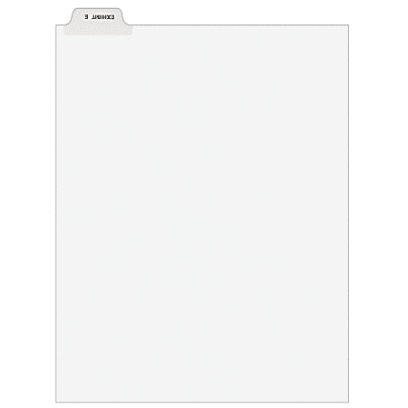 Avery® Individual Legal Dividers Avery® Style, Bottom Tab, 8 1/2" x 11", EXHIBIT E, Pack Of 25