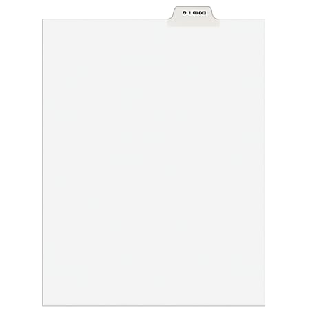 Avery® Individual Legal Dividers Avery® Style, Bottom Tab, 8 1/2" x 11", EXHIBIT G , Pack Of 25