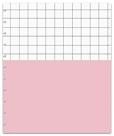 TUL® Discbound Notebook Covers, Letter Size, White Grid/Light Pink, Pack Of 2 Covers