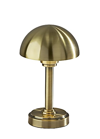 Adesso Ollie 12.5"H Cordless Table Lamp, Antique Brass