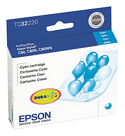 Epson® T0322 Cyan Ink Cartridge, T032220