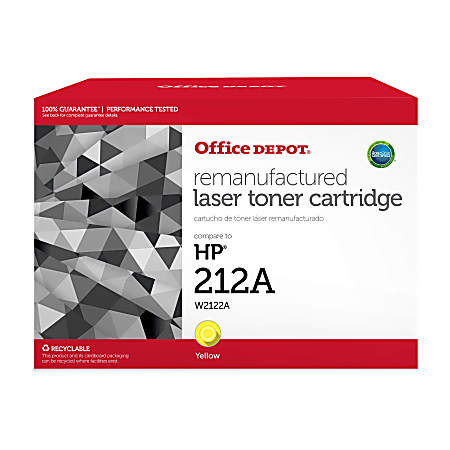Office Depot Brand® OD212AY Remanufactured Yellow Standard Yield Toner Cartridge Replacement for HP 212A