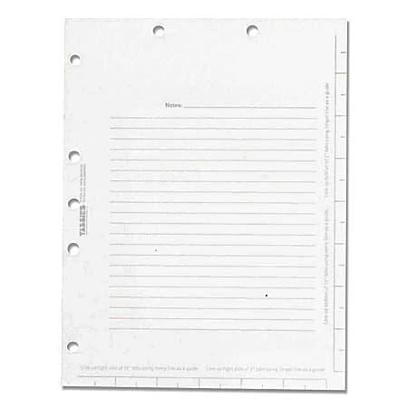 Tabbies Legal Index Divider Sheets, White, Pack Of 100