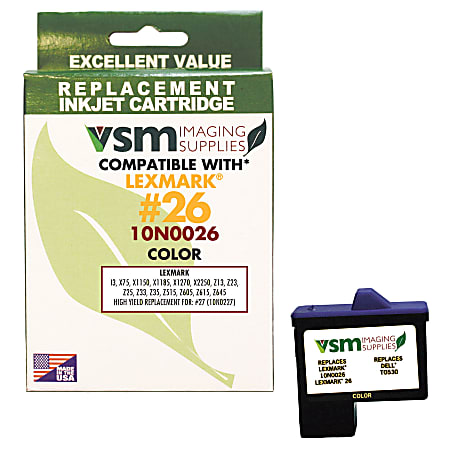 VSM Remanufactured Tri Color Ink Cartridge Replacement For Lexmark 26 ...