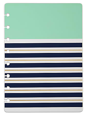 TUL® Discbound Notebook Covers, Junior Size, Mint Stripes,