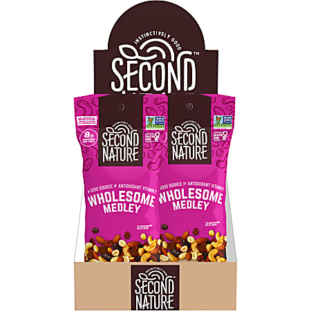 SECOND NATURE Wholesome Medley Mixed Nuts, 2.25 oz, 12 Count