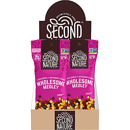 SECOND NATURE Wholesome Medley Mixed Nuts, 2.25 oz, 12 Count
