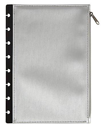 TUL® Discbound Notebook Storage Pouch, 6-1/2" x 9-1/2", Silver