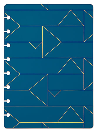 TUL® Discbound Notebook Covers, Junior Size, Blue Geo, Pack of 2 Covers