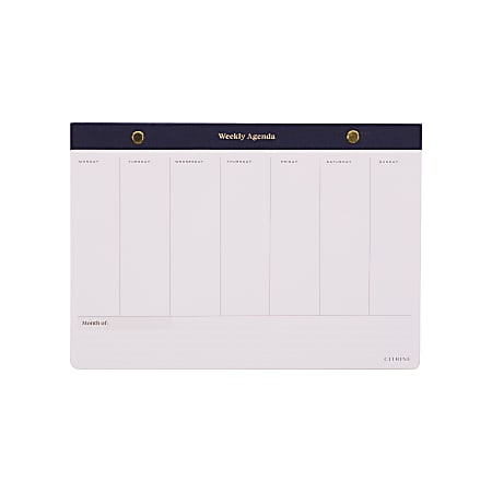 Citrine Undated Desktop Calendar, 10” x 7”, Navy, CD003610003